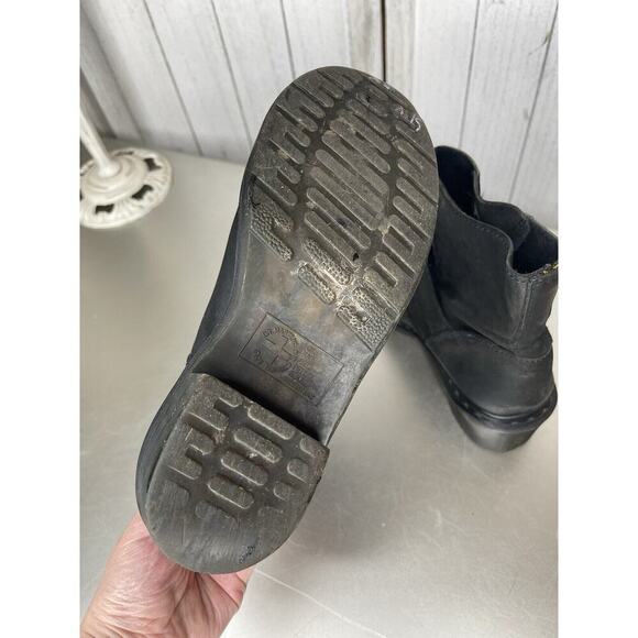 Dr Martens Moto Boots Black Leather Distressed Women’s 38 US 7 - Picture 5 of 6